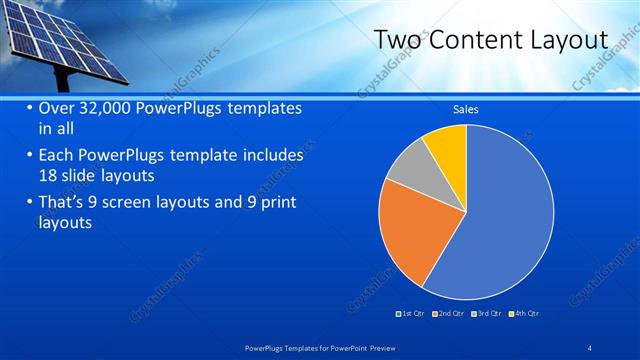 Two Content presentation slide layout