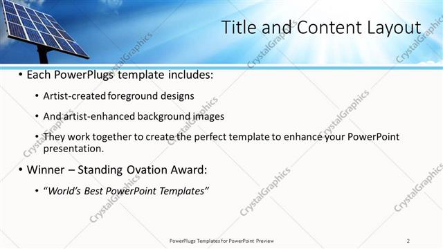 Title and Content presentation slide layout