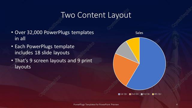 Two Content presentation slide layout