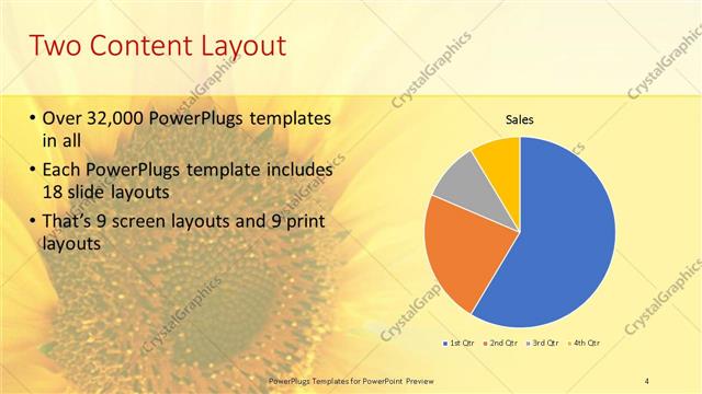 Two Content presentation slide layout