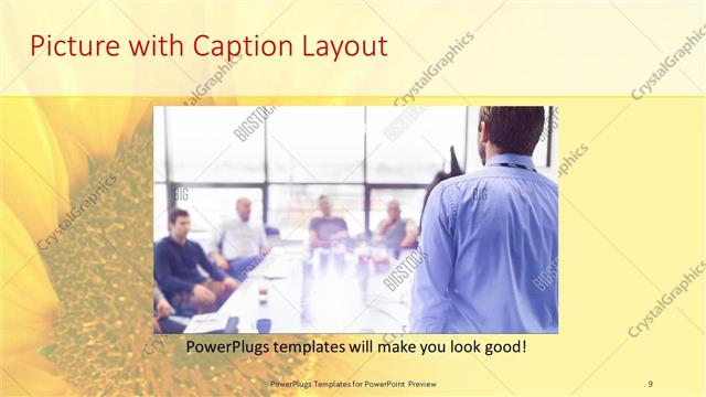 Picture with Caption presentation slide layout