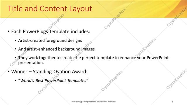 Title and Content presentation slide layout