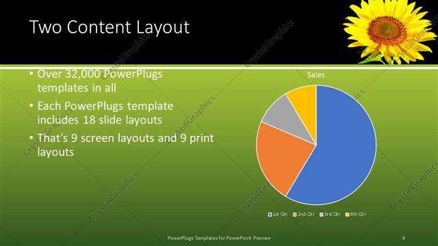 Two Content presentation slide layout
