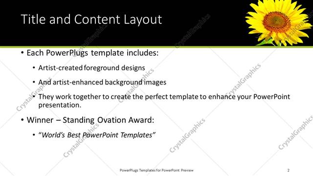 Title and Content presentation slide layout