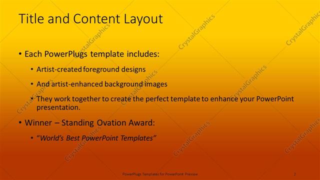 Title and Content presentation slide layout