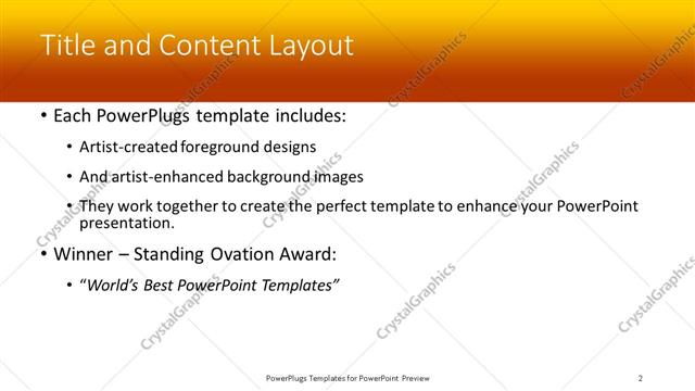 Title and Content presentation slide layout