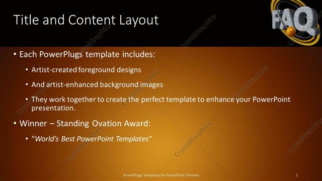 Title and Content presentation slide layout