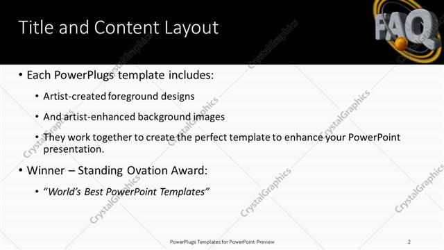 Title and Content presentation slide layout