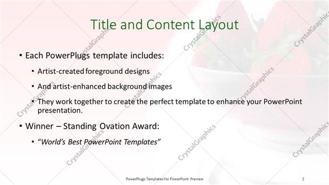 Title and Content presentation slide layout