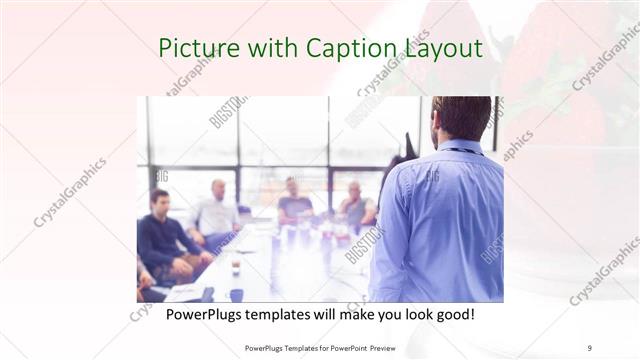 Picture with Caption presentation slide layout