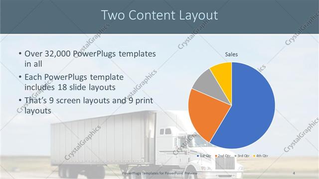 Two Content presentation slide layout