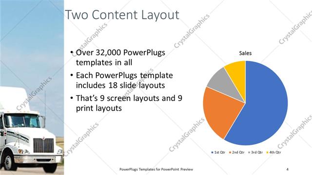 Two Content presentation slide layout