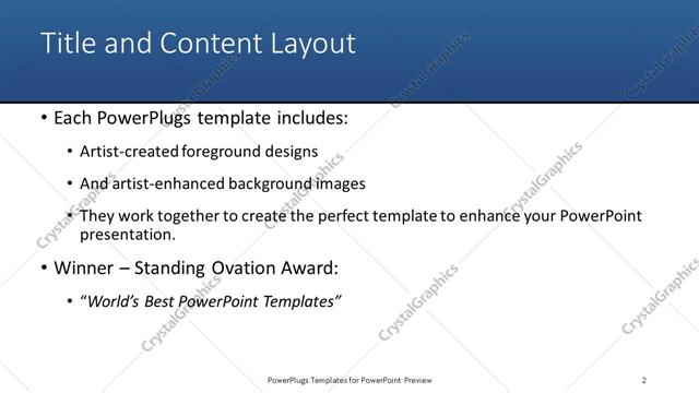 Title and Content presentation slide layout