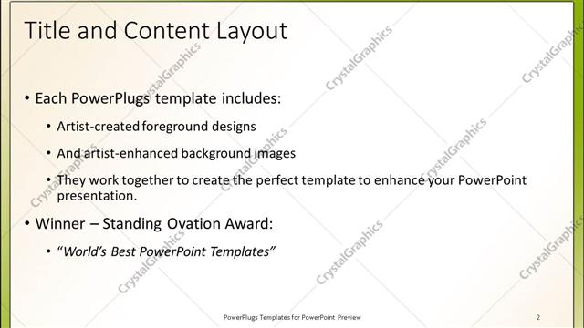 Title and Content presentation slide layout