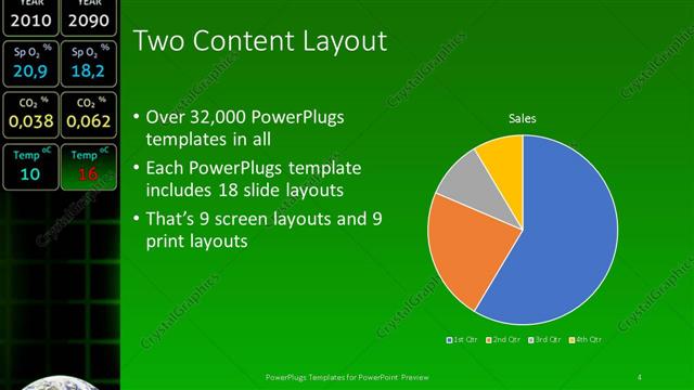 Two Content presentation slide layout