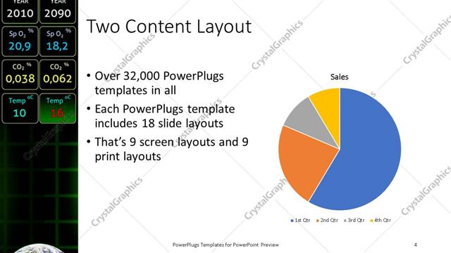 Two Content presentation slide layout