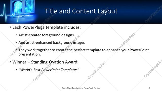 Title and Content presentation slide layout