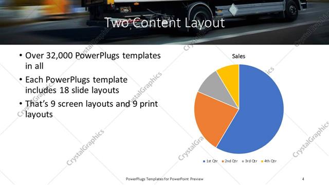 Two Content presentation slide layout