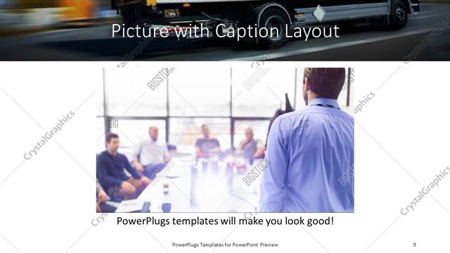 Picture with Caption presentation slide layout