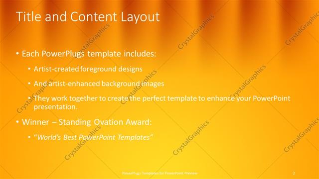 Title and Content presentation slide layout