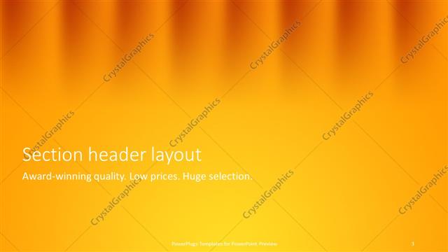 Section Header presentation slide layout