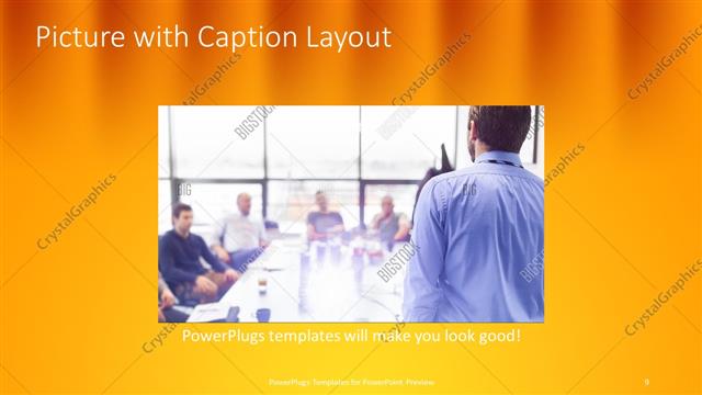 Picture with Caption presentation slide layout