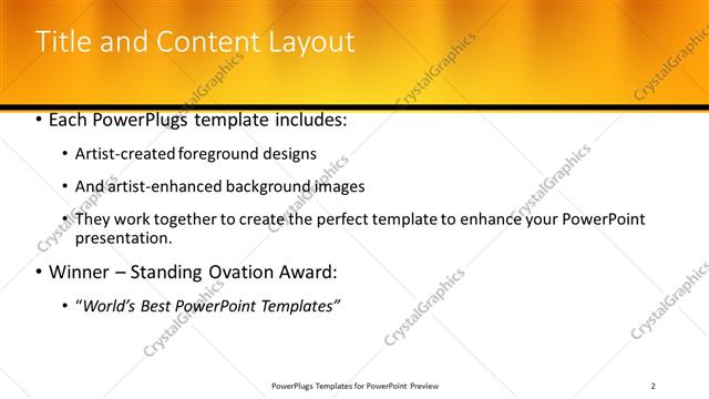 Title and Content presentation slide layout