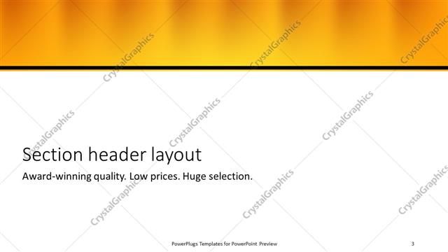 Section Header presentation slide layout