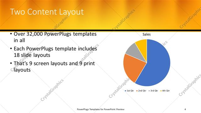 Two Content presentation slide layout