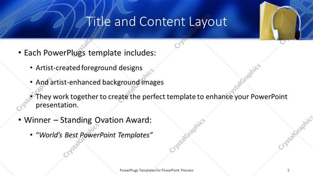 Title and Content presentation slide layout