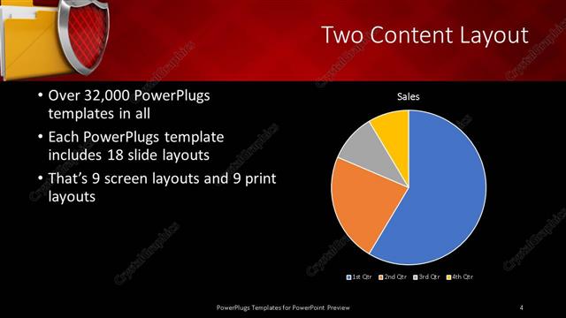 Two Content presentation slide layout