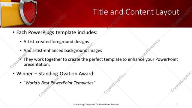 Title and Content presentation slide layout