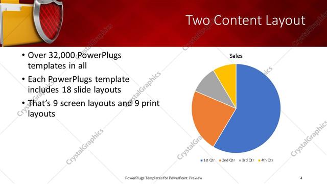 Two Content presentation slide layout