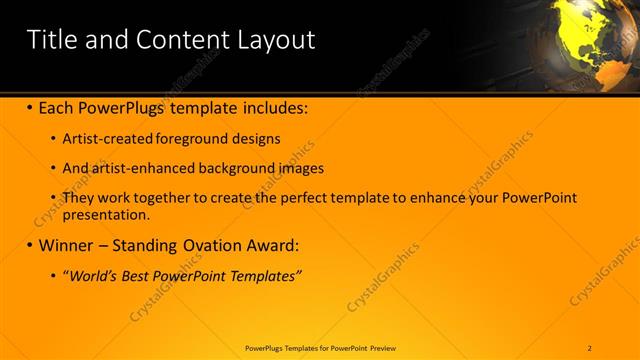 Title and Content presentation slide layout