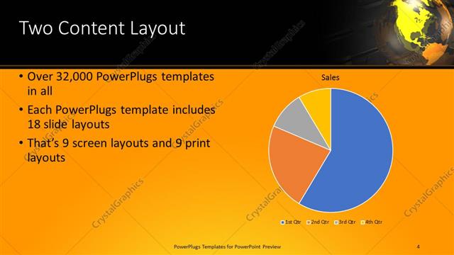 Two Content presentation slide layout
