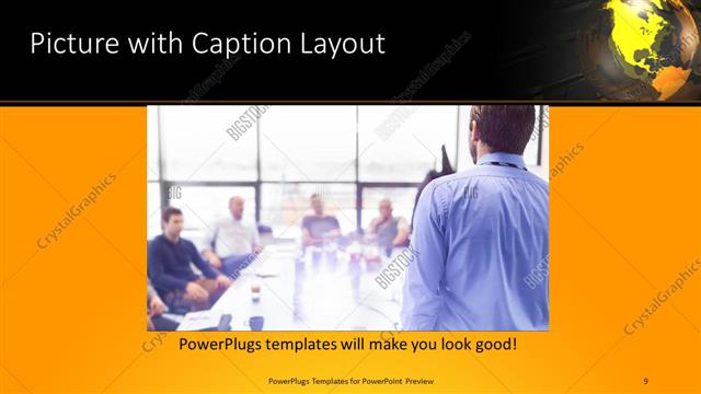 Picture with Caption presentation slide layout