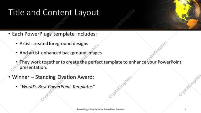 Title and Content presentation slide layout