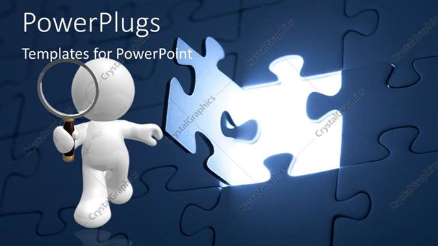  Presentation with solution - A number of puzzle pieces with a person