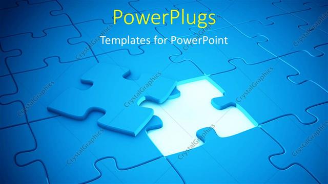  Presentation with puzzle pieces - A number of puzzle pieces with a missing one