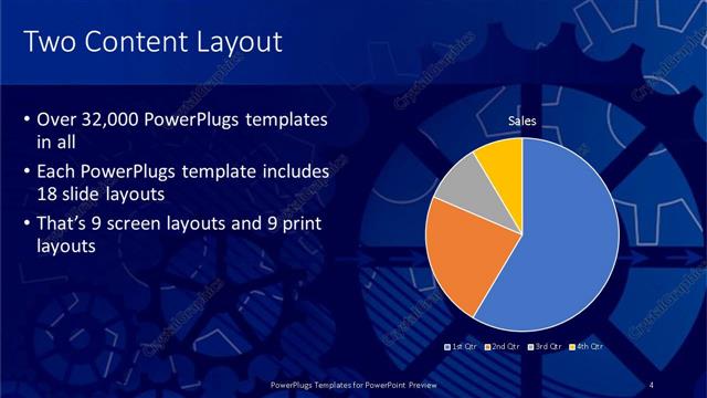 Two Content presentation slide layout
