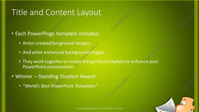 Title and Content presentation slide layout