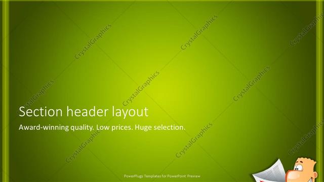 Section Header presentation slide layout