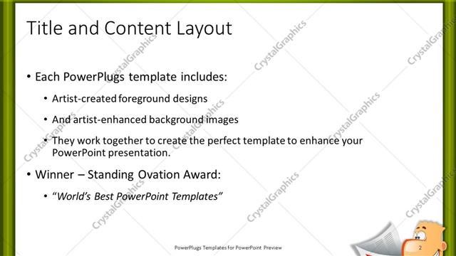 Title and Content presentation slide layout