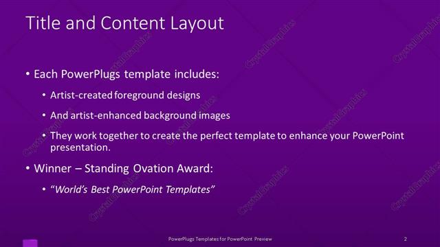 Title and Content presentation slide layout