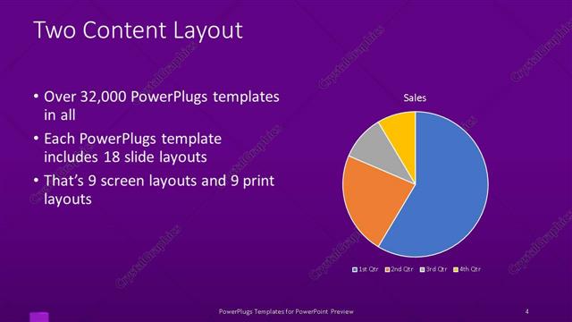 Two Content presentation slide layout