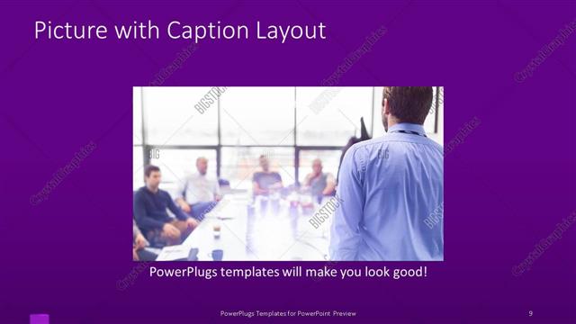 Picture with Caption presentation slide layout