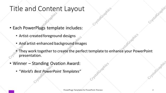 Title and Content presentation slide layout