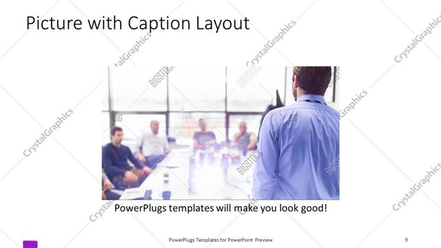 Picture with Caption presentation slide layout