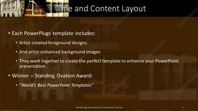 Title and Content presentation slide layout
