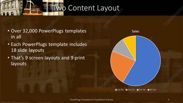 Two Content presentation slide layout